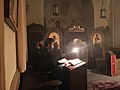 Monks praying Compline