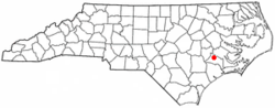 Location of Vanceboro, North Carolina