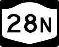 Route marker for NY 28N