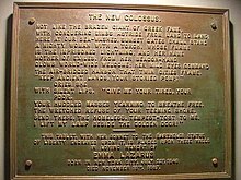 Bronze plaque inside the Statue of Liberty with the text of the poem