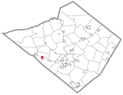 Location of Robesonia in Berks County, Pennsylvania