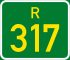 Regional route R317 shield