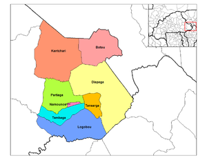 Provincial map of its departments