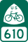 U.S. Bicycle Route 610 marker