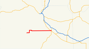 A map indicating the path that SR 220 takes through the county.