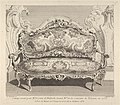 French two-seater seettee, Paris, 1735, print, Metropolitan Museum of Art.