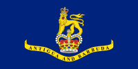 The flag of the Antiguan and Barbudan governor-general featuring St Edward's Crown