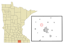 Location of Manchester, Minnesota