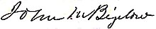 John Milton Bigelow's signature