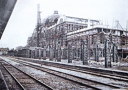 Construction of the original station in 1924