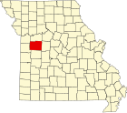 约翰逊县在密苏里州的位置