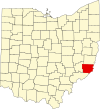 State map highlighting Monroe County