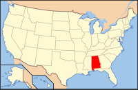 美国阿拉巴马州地图
