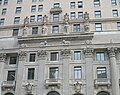 Sculptures above the Michigan Ave. entrance after restoration