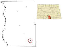 Location of Hague, North Dakota
