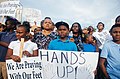 Image 12A "Hands up!" sign displayed at a Ferguson protest in August 2014 (from Black Lives Matter)