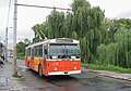 Former Lausanne FBW trolleybus (with Hess body) in Sibiu, Romania, in 2004