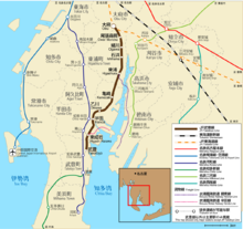 An image of a geographically accurate Taketoyo Line route map, annotated in Japanese.