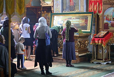 Relics of St. Alexei (Kabaliuk) of Carpathia (Monastery of St Nicholas in Iza, near Khust, Ukraine).