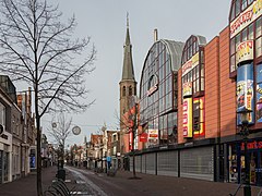 View to a street: De Laat with its former church