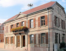 The town hall in Artzenheim