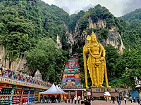 Lord Murugan Statue, Batu Caves, Malaysia, 140 feet (42.7 m).