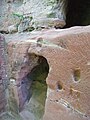 An ascent in the rock face