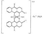 Alizarin (H2Az) complex Ca[Al(OH)(H2O)Az2]•2H2O with mordant Al(OAc)3