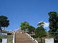 200 steps up to reach the top where the statue is located