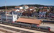 Alfarelos station and the Granja do Ulmeiro village next to the station