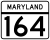Maryland Route 164 marker