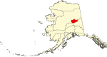 标示出费尔班克斯-北极星自治市镇Borough位置的地图