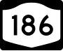 New York State Route 186 marker