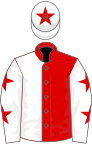 Red and White (halved), White sleeves, Red stars, White cap, Red star