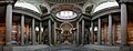 Panoramic shot of the interior of the Panthéon.