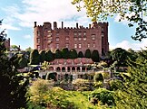 Powis Castle along with its gardens.