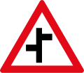 Staggered side-road junctions ahead