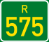 Regional route R575 shield