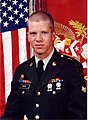 SGT Brian Wood of Alpha Company, 9th Engineer Battalion was killed when his vehicle was struck by a mine on 16 April 2004 during OIF II.[28]