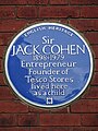 Image 12Plaque in London commemorating Jewish entrepreneur Sir Jack Cohen who in 1919 founded Tesco, the largest supermarket chain in the UK. (from Entrepreneurship)