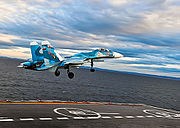 Su-33 taking off from the Admiral Kuznetsov aircraft carrier