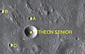 Satellite craters of Theon Senior