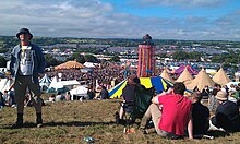 A view of Glastonbury from the Park Stage, 2011