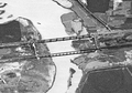 1967年的三道桥，可见东侧的老桥（上）及西侧的新桥（下）