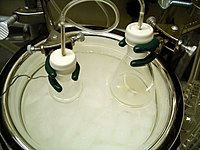 The experimental setup for a typical aldol reaction.