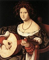 Woman playing the lute, c. 1510 - oil on canvas; H. 62,6 cm, W.49,5 cm, National Gallery of Ancient Art