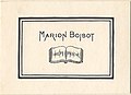 Marion Boisot Bookplate