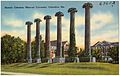 1930-45 postcard of the "Historic Columns Missouri University"