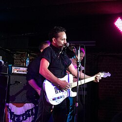 Reilly (front) performing at the Mercury Lounge in New York City on July 16, 2015