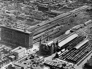 Aerial view of Louisville stations